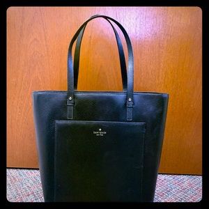 Kate Spade black leather tote